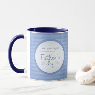 Mug Souhaitez-vous fête des pères heureuse texte bleu