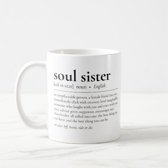 Mug Soul Soeur Définition Signification de Meilleures  (Gauche)