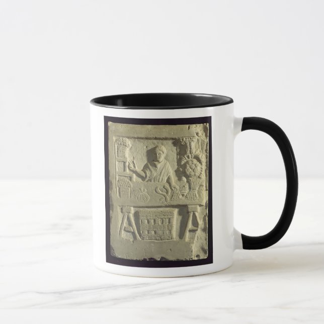 Mug Soulagement dépeignant un vendeur de fleur et de (Droite)