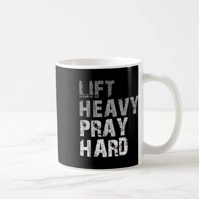 Mug Soulever Lourd Priez Dur Motivation Exercice Faith (Droite)