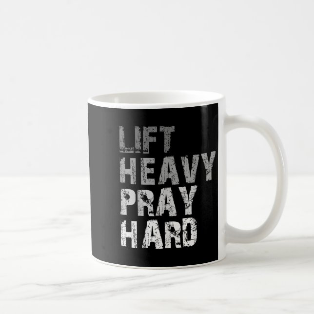 Mug Soulever Lourd Priez Dur Motivation Exercice Faith (Droite)