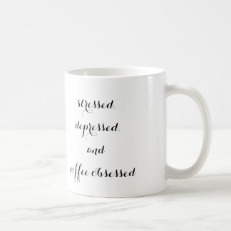 Mug "soumis à une contrainte, déprimé, et le café a