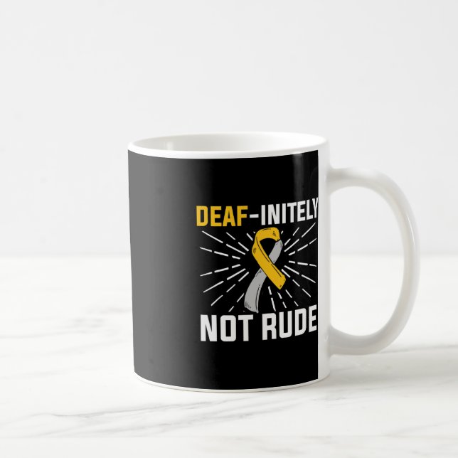 Mug Sourds, Inévitablement Pas Grude. ASL Sourd Langue (Droite)