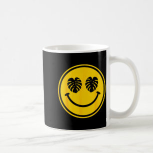 Mug Sourire de feuille de Monstera plage tropicale été