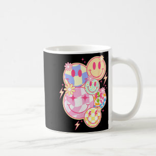 Mug Sourire Groovy Rétro Visage Fleur Visage Heureux D