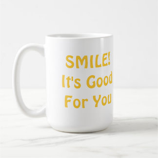 Mug SOURIRE ! Il est bon pour vous. Jaune