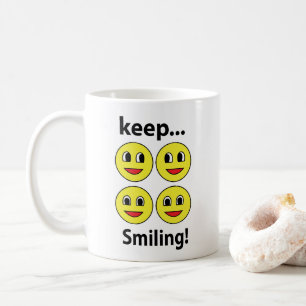 Mug Sourire Visage Souriant Garder Le Sourire Sourire