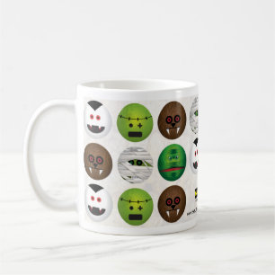Mug Sourires effrayants - monstres classiques - marbre