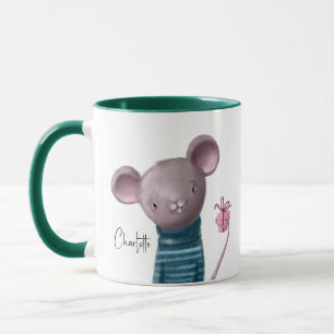 Mug Souris Cute Avec Cadeau Nom Personnalisé