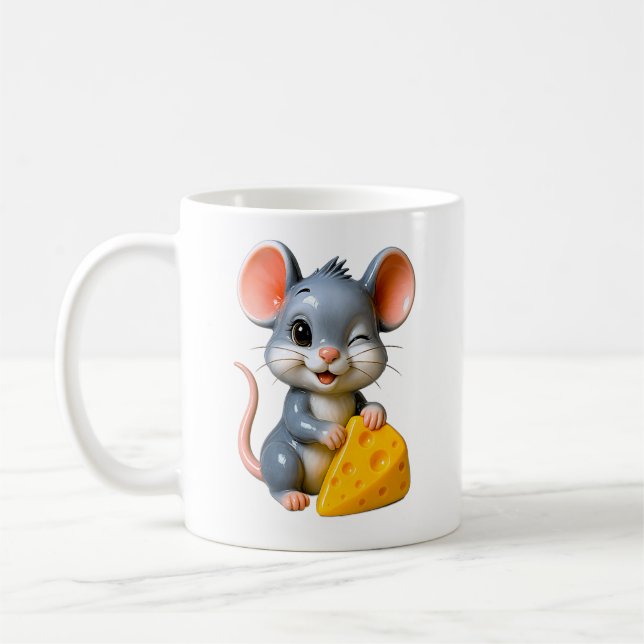 Mug Souris de dessin animé adorable (Gauche)