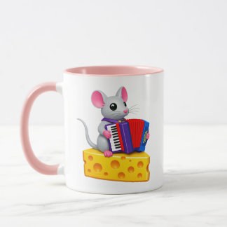 Mug Souris de dessin animé mignonne jouant de l'accord