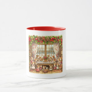 Mug souris de famille de Noël