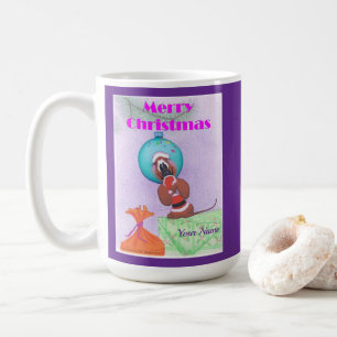 Mug Souris de Noël souhaitant un Joyeux Noël