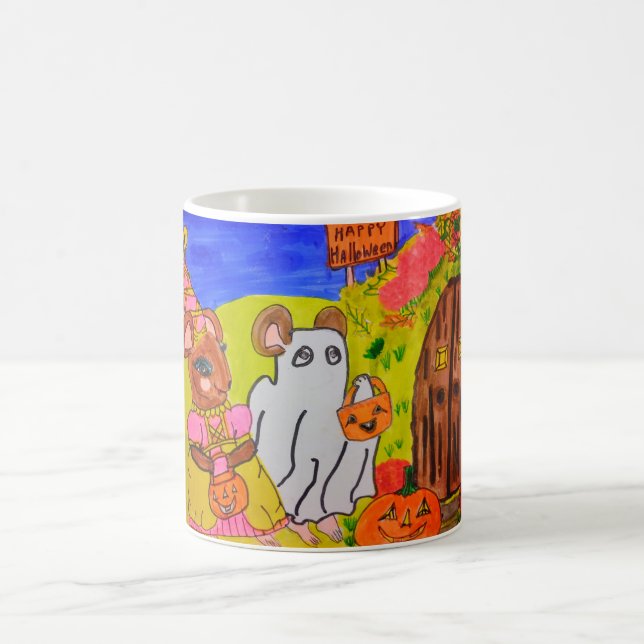 MUG SOURIS D'HALLOWEEN FRIANDISES OU SORTILÈGES  (Centre)
