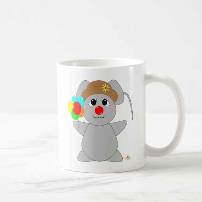 Mug Souris grise clown énorme (Droite)
