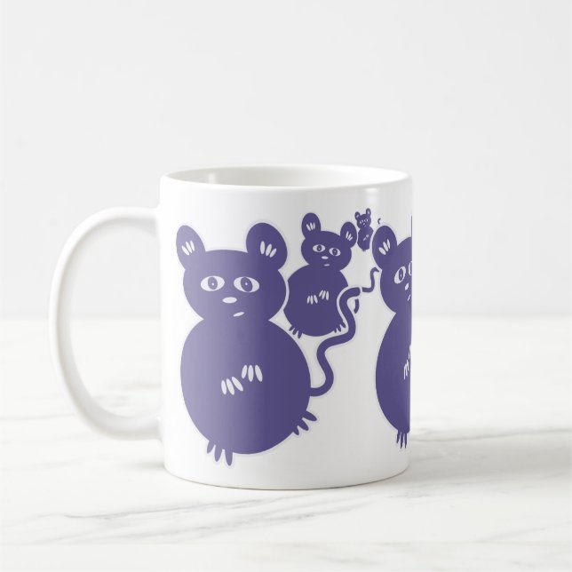 Mug Souris pourpres malfaisantes se levant pour (Gauche)
