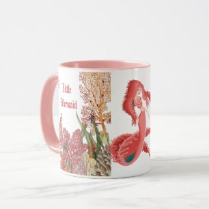 Mug Sous la mer Rouge Petite Sirène Corail Reef Océan