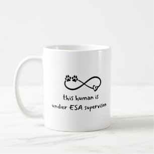 Mug Sous la supervision de l'ESA Funky Pet Theapist