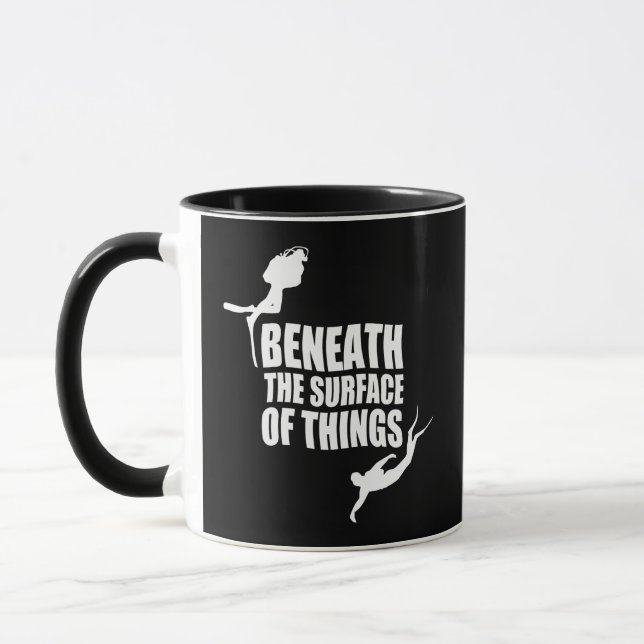 Mug Sous La Surface | Citation Plongée (Gauche)