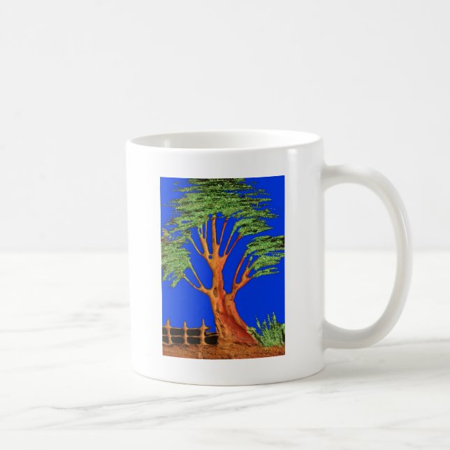 Mug Sous le ciel bleu : La collection d'arbres Acacia (Droite)