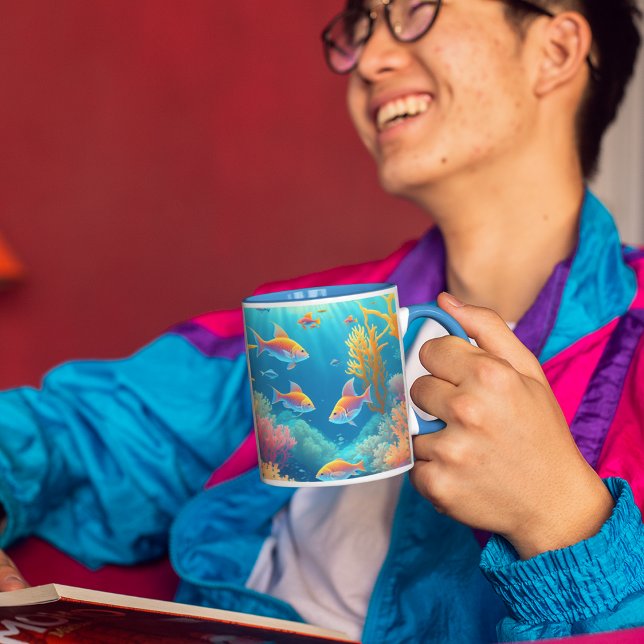 Mug Sous L'Eau Avec Poisson Tropical (Créateur téléchargé)