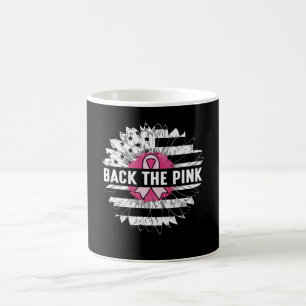 Mug Soutenez le Tournesol Rose pour la Sensibilisation