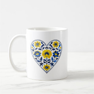 Mug Soutenez l'Ukraine avec la peinture traditionnelle