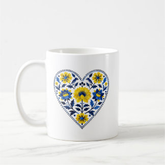 Mug Soutenez l'Ukraine avec la peinture traditionnelle