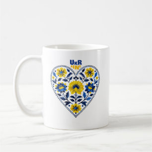 Mug Soutenez l'Ukraine avec la peinture traditionnelle