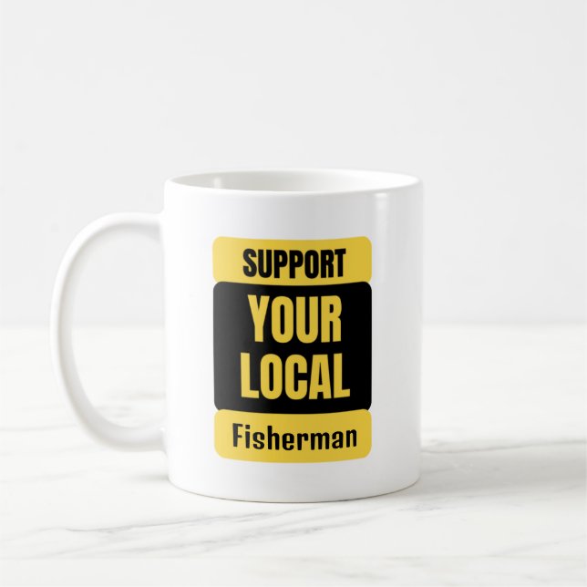 Mug Soutenez votre pêcheur local  (Gauche)