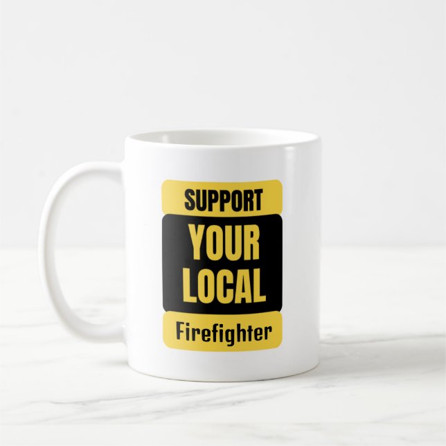 Mug Soutenez votre pompier local (Gauche)
