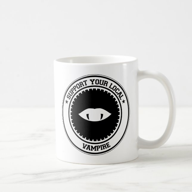 Mug Soutenez votre vampire local (Droite)