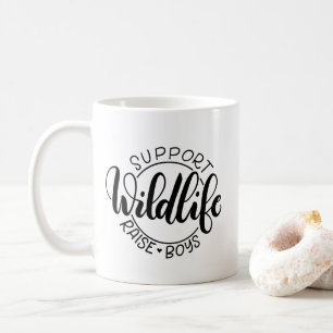 Mug Soutenir la vie sauvage, élever les garçons