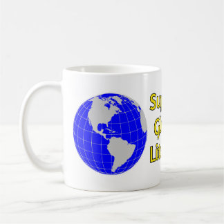 Mug Soutenir l'alphabétisation mondiale avec le globe