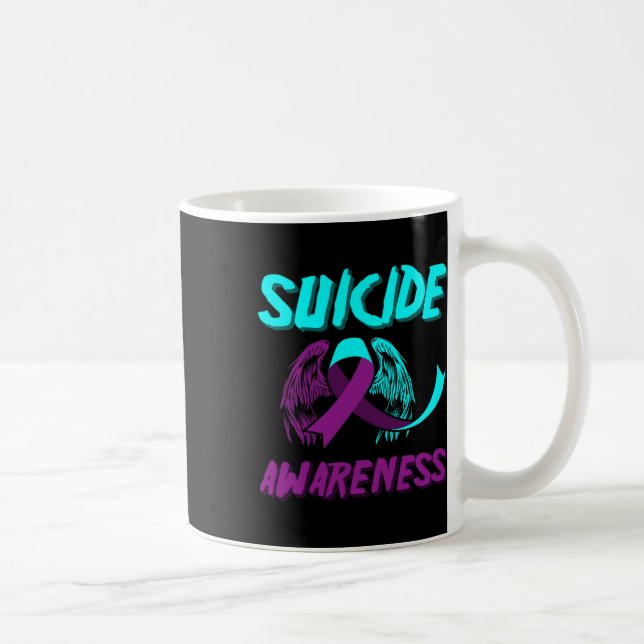 Mug Soutenir les ailes de sensibilisation au suicide P (Droite)