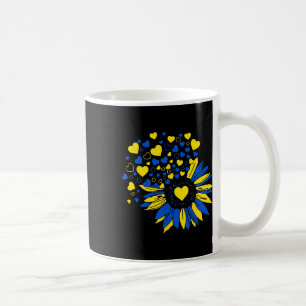 Mug Soutenir l'Ukraine Tournesol Drapeau Ukrainien Cœu