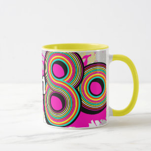 Mug "Soutenu pendant les années 80" dentelez la rétr