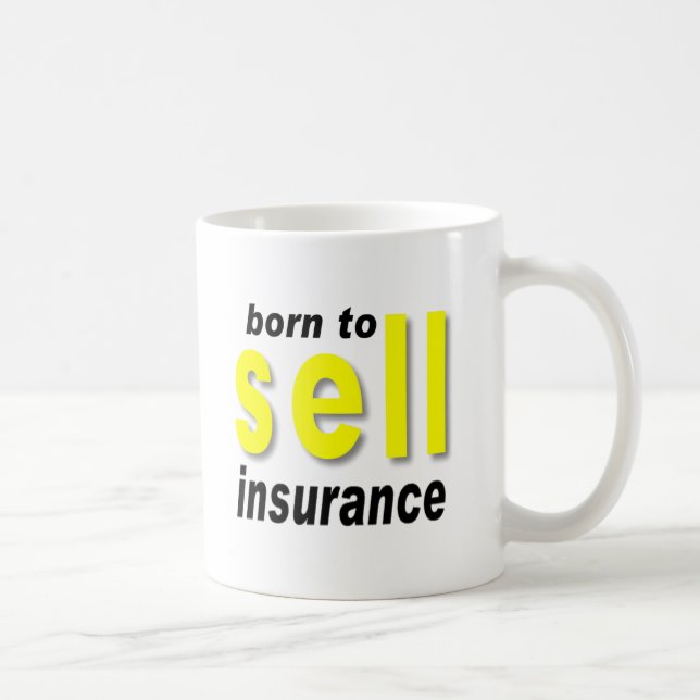 Mug Soutenu pour vendre l'assurance (Droite)