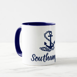 Mug Southampton - Musique Bleue Et Blanche De Style Ma