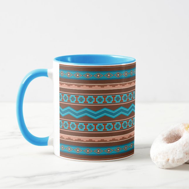 Mug Southwest Style Geometric Cameron Gorge Design My  (Avec donut)