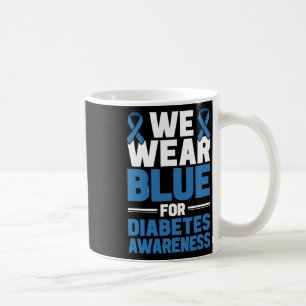 Mug Soutien au diabète Nous Portons Du Bleu Pour L'Aid