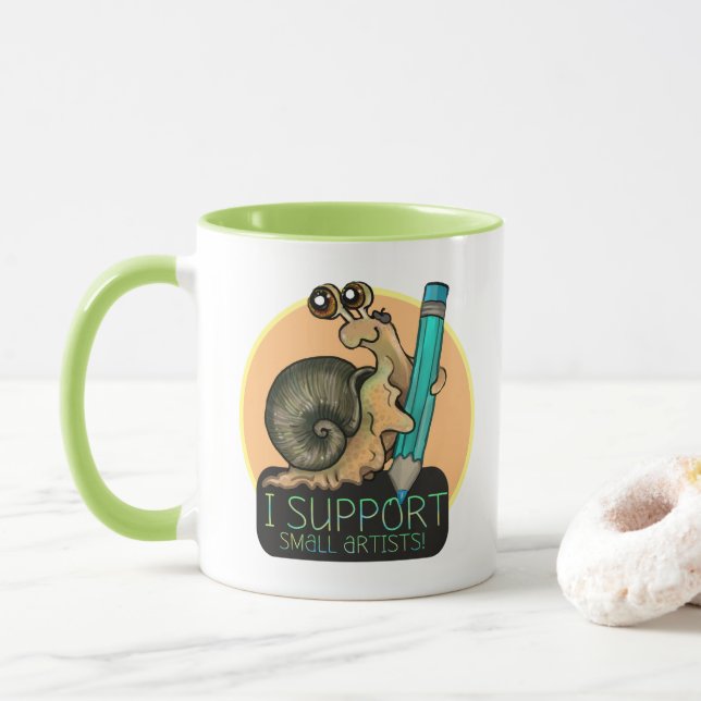 Mug Soutien aux petits artistes escargots (Avec donut)