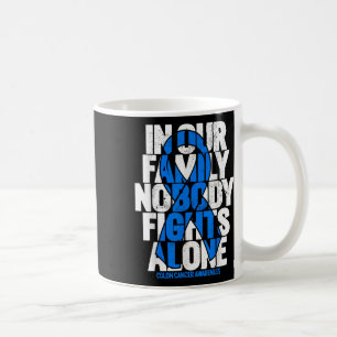 Mug Soutien du cancer colorectal Famille Bleu Colon Ca