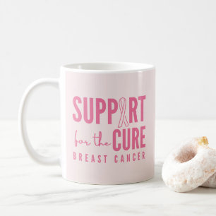 Mug soutien du cancer du sein pour le traitement rose 