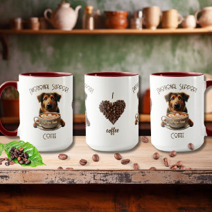 Mug Soutien émotionnel Café Cute Chien Santé mentale