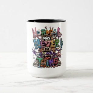 Mug Soutien Émotionnel Chaos – Dessin Animé Étrange