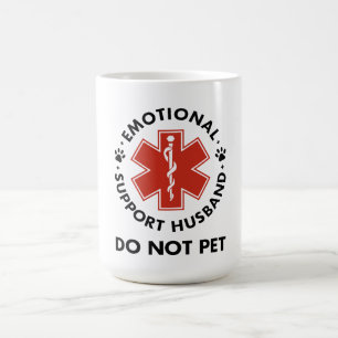 Mug Soutien émotionnel Mari ne pas animal de compagnie