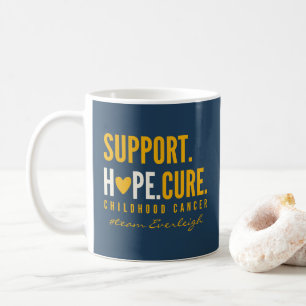 Mug soutien pour le cancer de l'enfance Nom personnali