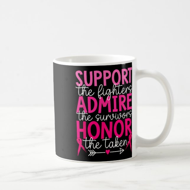 Mug Soutien pour le cancer du sein Admirez Honneur can (Droite)