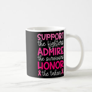 Mug Soutien pour le cancer du sein Admirez le cancer d